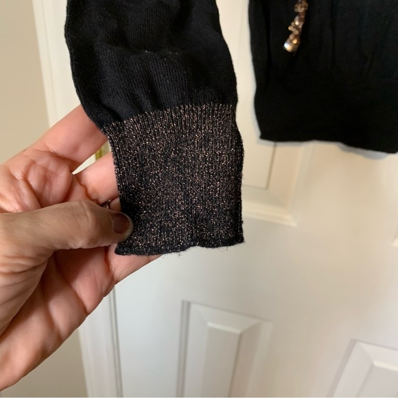 Ugly Christmas Sweater Winner | Black & Metallic & Rhinestone | Size 8 - Picture 2 of 9